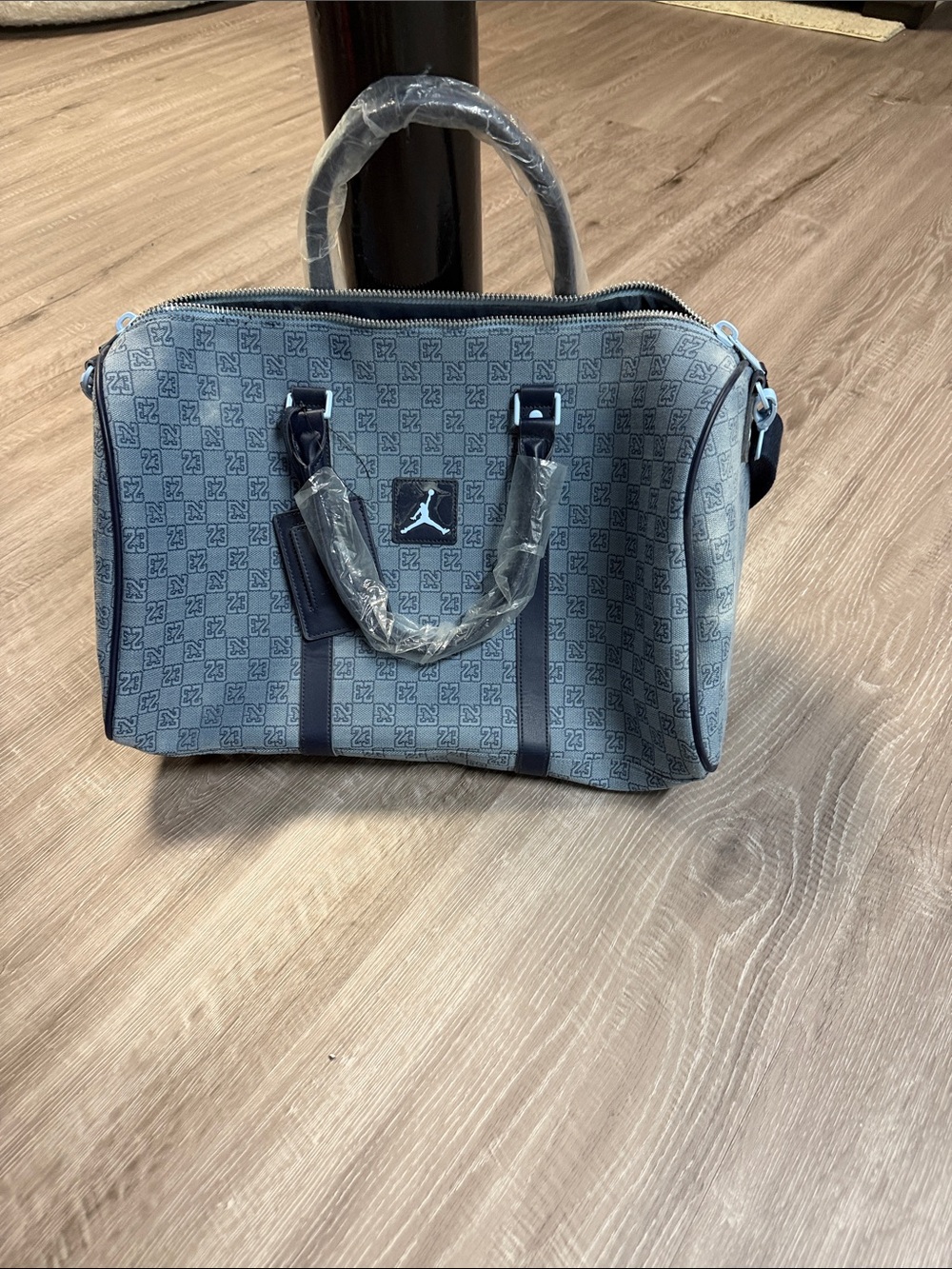 Jordan Grey Monogram Travel Duffel Bag